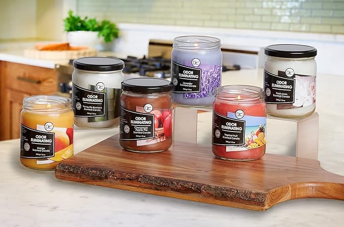 Lavender 2 Pack Odor Eliminating Highly Fragranced Candle - Eliminates 95% of Pet, Smoke, Food, and Other Smells Quickly - Up to 80 Hour Burn time - 12 Ounce Premium Soy Blend