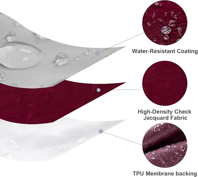 Waterproof Chair Seat Cover for Dining Room-Stretchy Washable Chair Seat Covers Set of 4-Kitchen Chair Seat Slipcovers Protector for Home Restaurant Banquet (Wine Red,Large)