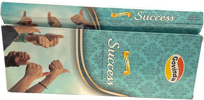 Govinda Premium Incense - 120 Masala Coated Incense Sticks (Success)