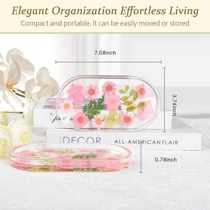 Jewelry Ring Trinket Dish ：Gift for Bride Wedding Engagement Mother Best Friend (1, transparent)