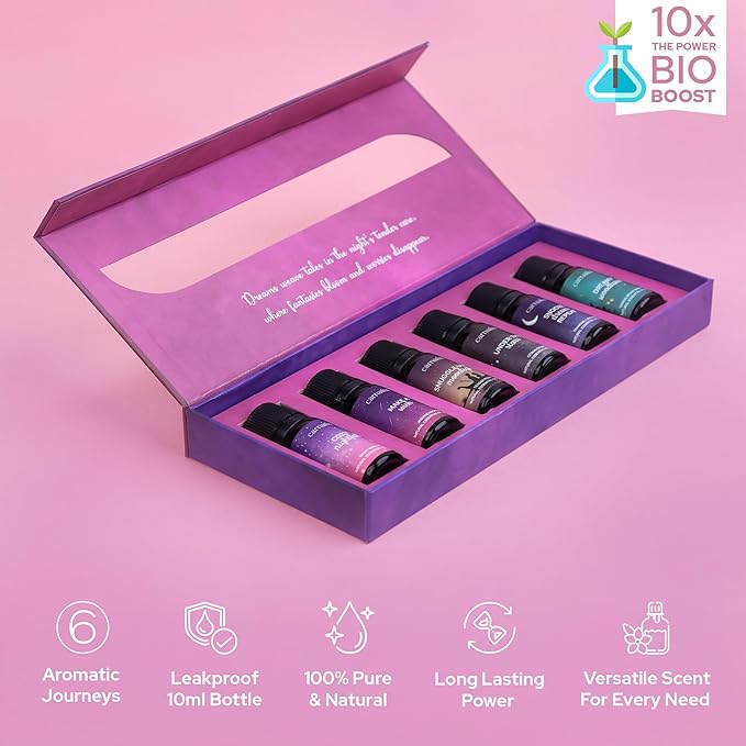 Carnatia Sleep Ritual Bundle | 6 Relaxing Incense Sticks + 6 Calming Essential Oils | Natural Aromatherapy Set for Stress Relief & Restful Sleep