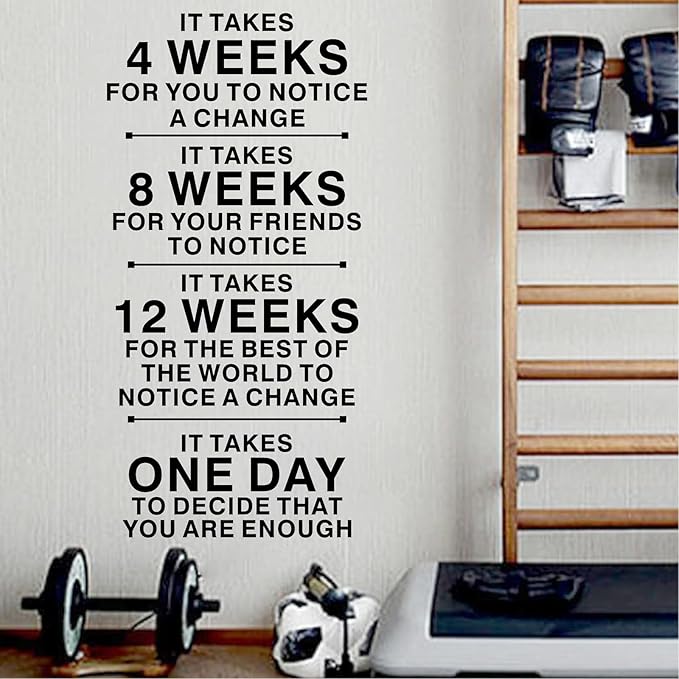 Inspirational Wall Art Stickers Gym Wall Decal Teamwork Office Walls Decal Peel and Stick Motivational Home Gym Signs Decals Decor Positive Quotes Vinyl Sticker for Living Room Workout Fitness