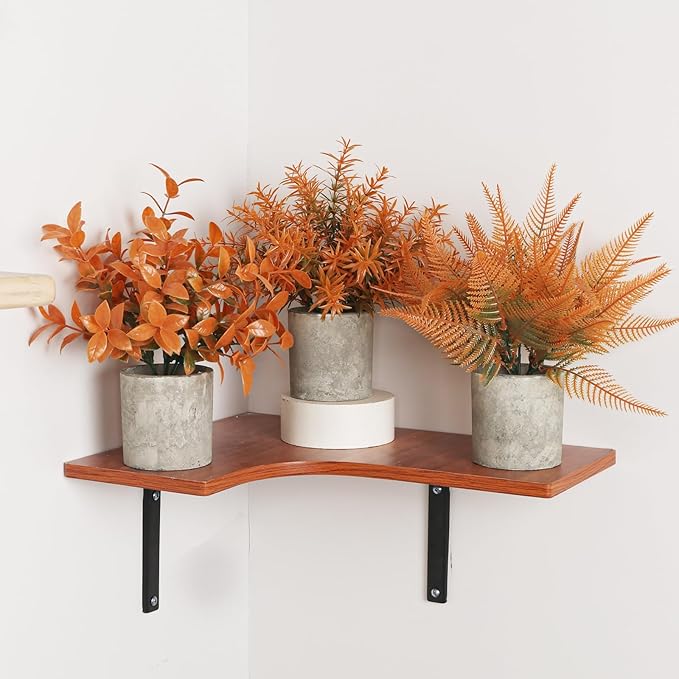Fall Fake Potted Plants Artificial Plants for Shelf/Living Room/Wall/Home Decor (Fall)