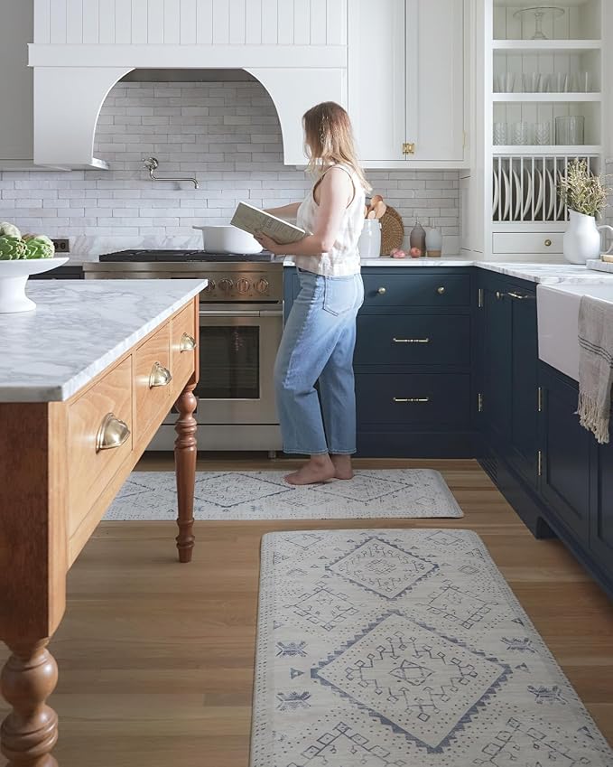 House of Noa Nama Standing Mat – Anti-Fatigue Cushioned Kitchen Mats for Floor | Ergonomic Bounce-Back Foam Kitchen Mats | Anti-Fatigue Mats for Kitchen & Standing | Ula Windmill | 22" x 54"
