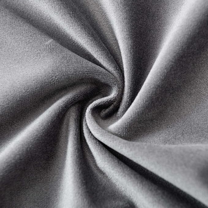 JUSPURBET Grey Throw Pillow Covers Set of 2 Decorative 26x26 Velvet Pillow Covers for Couch Sofa Bed Soft Cushion Covers Cases with Invisible Zipper for Living Room Home Decor