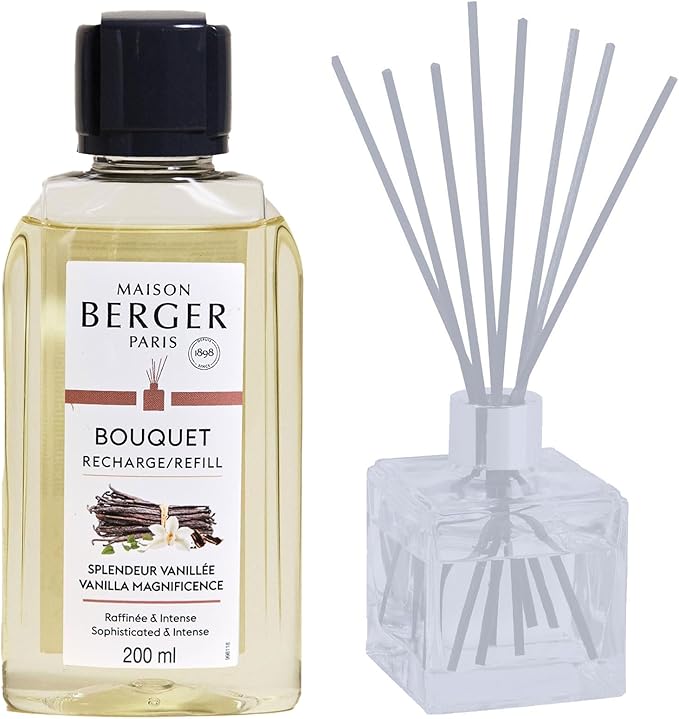 MAISON BERGER - Vanilla Magnificence - Air Freshener - Fragrance Refill for Reed Sticks and Ceramic Diffuser - 6.76 Fluid Ounces - 200 Milliliters
