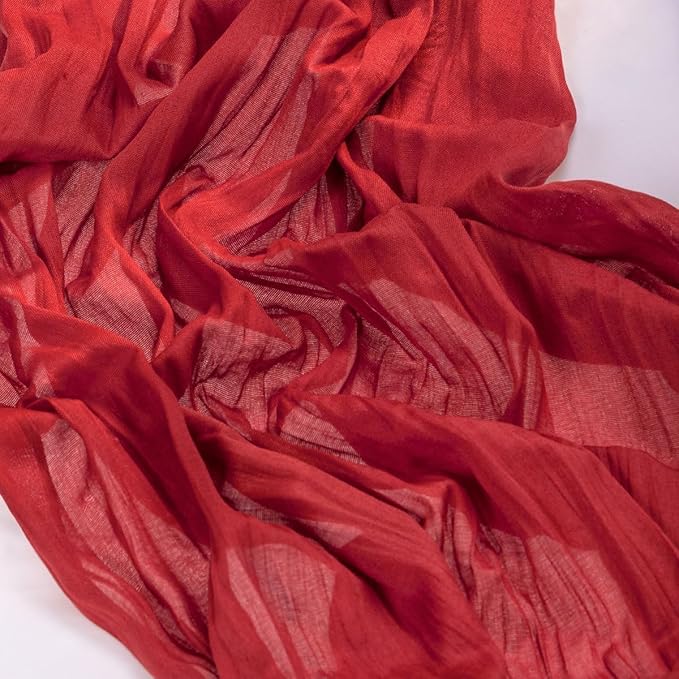 MLMC Red Table Runner 10ft Boho Gauze Cheesecloth Valentines Table Runner Rustic Cheese Cloth Decor 35x120 Inches for Wedding Reception Annniversary Home Valentine's Day Decor