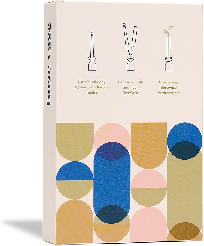 Base Vase (3-Pack) - The Bud Vase That Fits in Taper Candle Holders | Create Floral Arrangements for Tablescapes, Centerpieces, Weddings and Home Decor