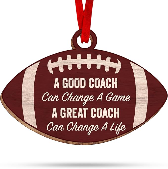Football Coach Gifts - 2025 Collectable Football Ornaments for Christmas Tree, Unique Coach Christmas Ornament for Holidays Decor, Meaningful Gifts for Coaches in Football