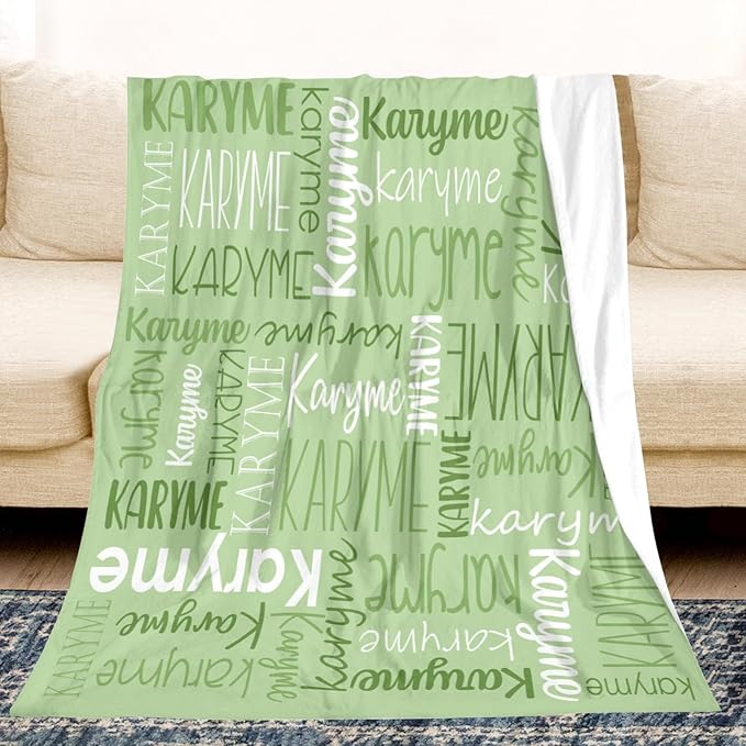 Personalized Name Blanket for Kids and Adult Customized Blanket for Boys Girls Baby Personalized Blanket and Throws Super Soft