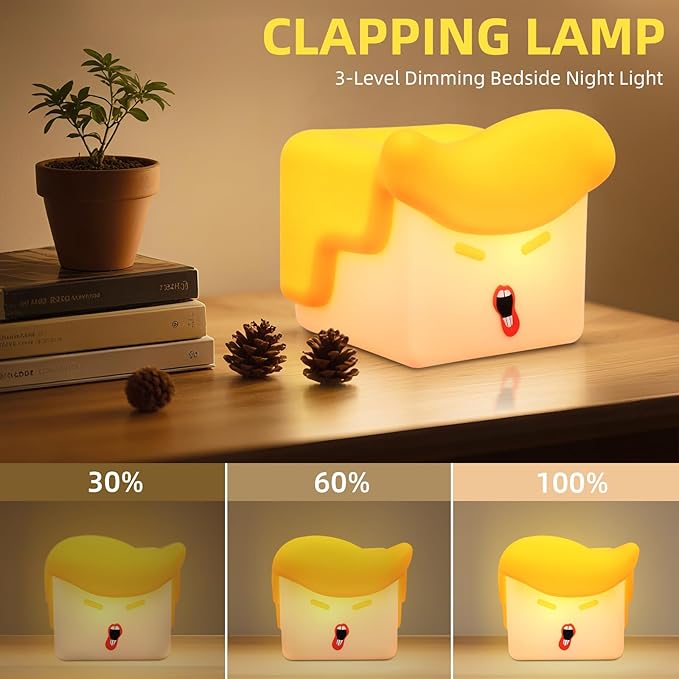 Night Light, 3 Level Dimmable Touch Lamp for Bedroom,Funny Prank Tap Lamp,Emotional Release Tool,Portable Table Bedside Lamp,Rechargeable Creative Eye Protection Table Lamp