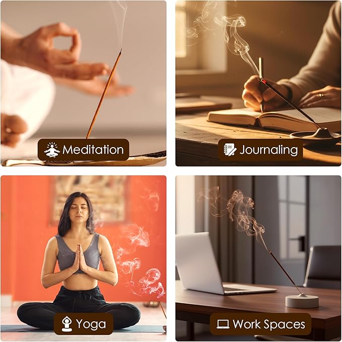 Himalayan Masala Smudge Incense | Patchouli, White Sage, Rosemary, Lemongrass, Sandalwood, Lavender | 60 Sticks + 6 Dhoop | Handcrafted for Meditation, Puja & Cleansing