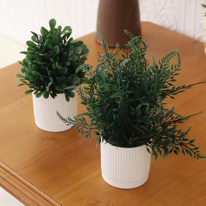 Fake Plants 3 Pack Fake Potted Plants Artificial Plants for Home Shelf Offices Table Home Decor