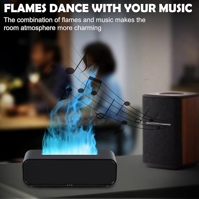 7Color Flame Diffuser, Bonfire and Fireplace 10.7" 3" 3.1"