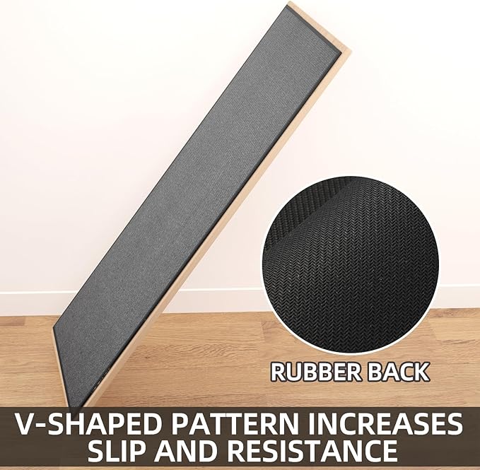 Kitchen Mat Set of 2 PCS, Cushioned Non Slip Rugs for Kitchen Floor, Absorbent Runner Comfort Standing Mats Washable for Kitchen, Office, Home (Black, 17.3"x30"+17.3"x60")