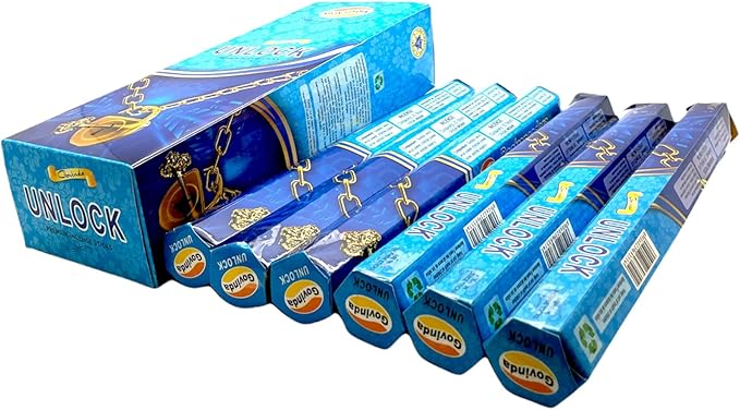 Govinda Incense - Unlock - 120 Incense Sticks, Masala Coated Incense