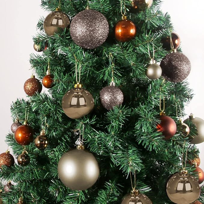 Vintage Copper 3.2" Large Christmas Balls - Christmas Tree Decoration Ornaments Shatterproof Hanging Balls for Birthday Halloween Holiday Wedding Decorations Set of 24pcs