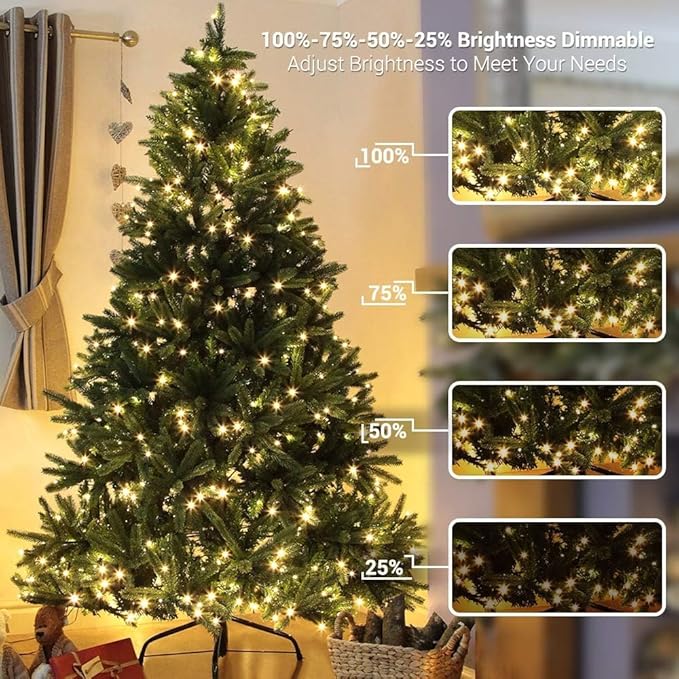 Upgraded 4Pack 280Ft 800 LED Fairy Lights Battery Operated with Remote & Timer, Waterproof Christmas String Lights Outdoor Indoor, Battery Twinkle Lights for Bedroom, Xmas, Parties, Tree, Garden Decor