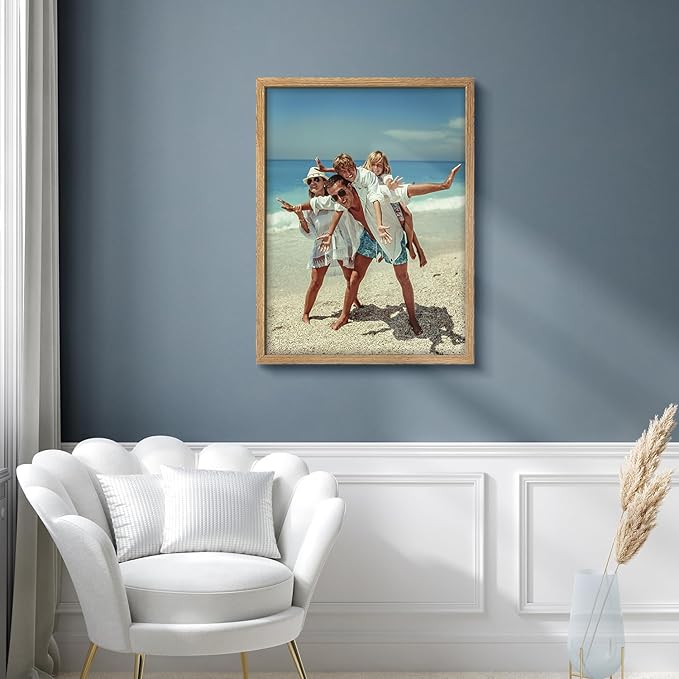 wall26 Custom Framed Poster Wall Art for Living Room, Bedroom Canvas Prints for Home Decoration Ready to Hang - 12"x16" Natural