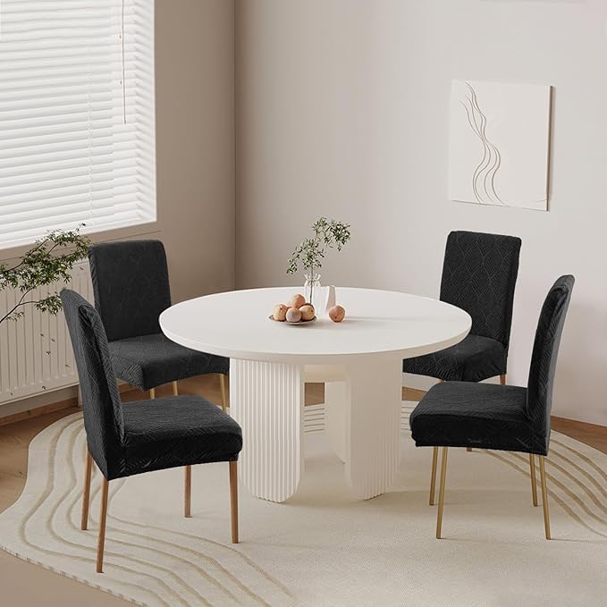 Waterproof Dining Chair Covers, Chair Covers for Dining Room, Stretch Parsons Chair Slipcover, Removable, Washable for Dining Room Kitchen Chair Protector Cover