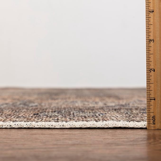 Keen Home Design 2x12 Rug - Machine Washable Runner Rug with Non-Slip Backing, Ideal for Hallway, Entryway, Kitchen, Laundry Room - Vintage, Easy Clean, Durable, Low Pile - (2'6" x 12')