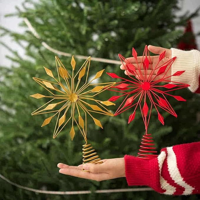 Irregular Christmas Tree Toppers Star Shape Tree Top Ornament Festival Accessory Home Adornment Star Ornament