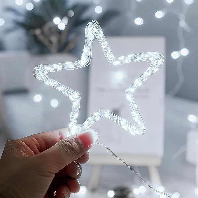 litogo 2 Pack Fairy Lights Battery Operated with Timer, 33FT 100LED Twinkle String Lights USB-C Powered 8 Modes Dimmable for Indoor Bedroom Centerpiece Wedding Classroom Dorm Christmas Decorations