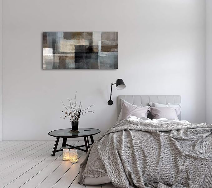 Cao Gen Decor Art A62450 Canvas Prints Abstract Wall Art Print Paintings Grey and Brown Home Decor Framed Ready to hang for Living Room Bedroom and Office Home Kitchen Artwork