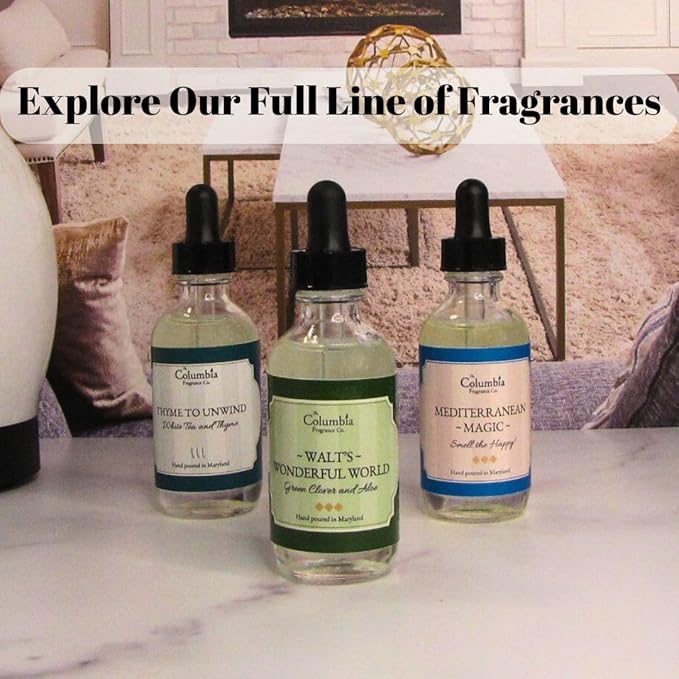 Walt’s Wonderful World – Green Clover & Aloe Home Fragrance Oil, Clean Fresh Hotel-Inspired Scent for Diffusers, Long-Lasting Premium Aroma, 2 oz