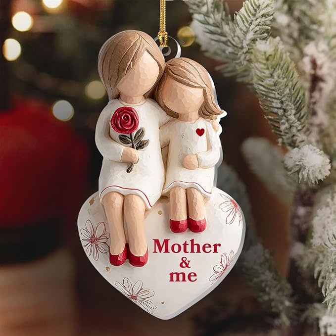 Jesuspirit Grandma & Grandchild Christmas Ornament – Grandma and Me, Acrylic Ornament for Grandmother, First 2025 (Mother and Me)