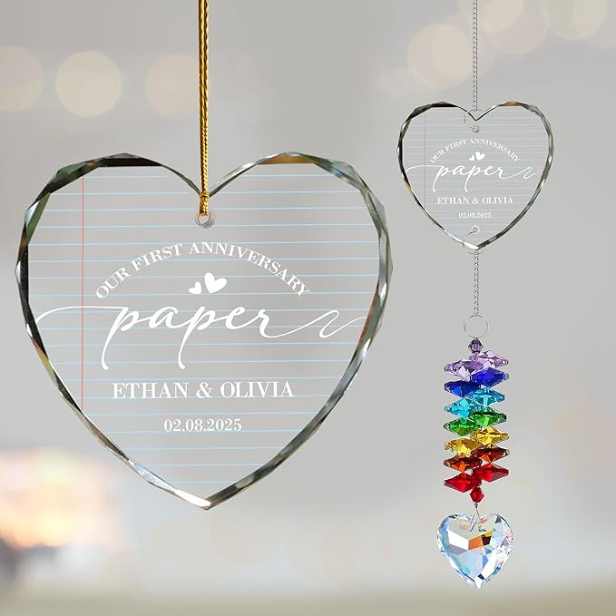 Personalized Anniversary Christmas Ornament – Wedding Gift for Couple, Husband and Wife, Parents Keepsake Decoration – Custom First Anniversary Ornament for Couples, 2025