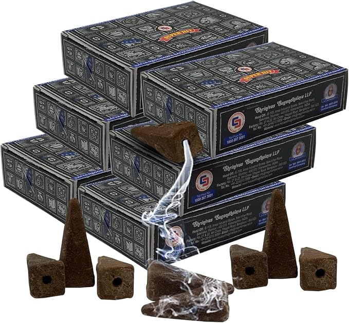 Super Hit Backflow Incense Cones For Waterfall Aromatic Smoke Fountain Haze Falls And Mat Bundle - Pack of 6