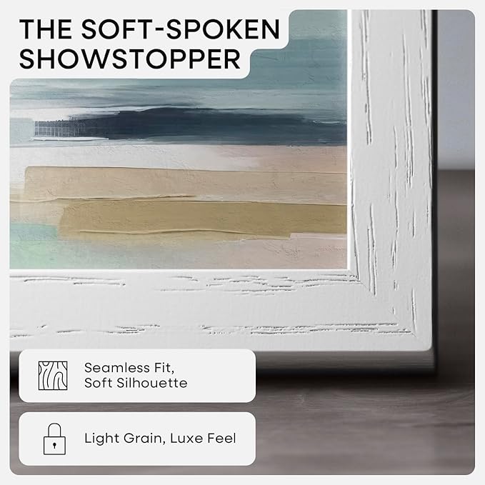 Homeforia 9x12 Frame White Wood, High End Oak 9 x 12 Picture Frames with Mat 7 by 10 Photo, 9by12 White Wooden Frame Matted to 7x10 Print, Wall or Tabletop Frames, Tempered Glass, Wall Kit, Set of 1