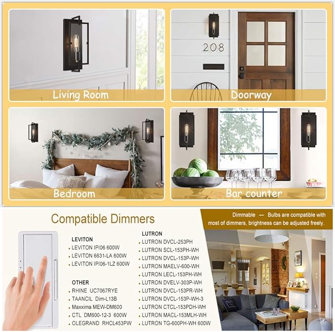 E12 Led Bulb, T6.5 Dimmable E12 Candelabra Led Light Bulbs 4W Equal 40 watt Light Bulb 4000K Daylight White,T6 Frosted LED Bulb,400LM,40W Candelabra Led Filament Candle Bulbs for Chandeliers-6Pack