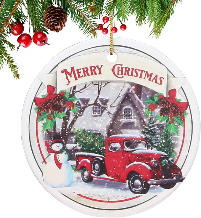 Ceramic Christmas Tree Ornaments Xmas Decorations Mini Ornament for Small Decorating Tree Cute Hanging Car Christmas Trees Decorated Farmhouse Ornaments