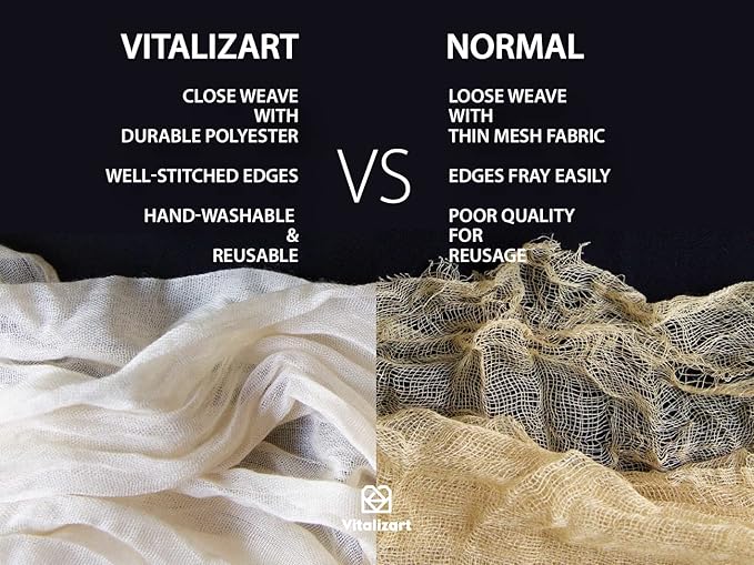 Vitalizart Cheesecloth Table Runner 10ft Gauze Boho Rustic Sage Green Cheese Cloth Table Runner for Wedding Bridal Shower Fall Thanskgiving Decoration 120 Inches