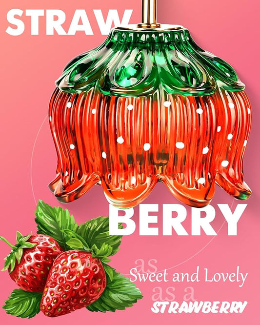 Strawberry Candle Warmer Lamp with Timer & Dimmable Brightness, House Warming Gift New Home, Candle Warming Gifts for Christmas, Birthday Gifts for Women Mom, Flameless Wax Melt Warmer for Jar Candles