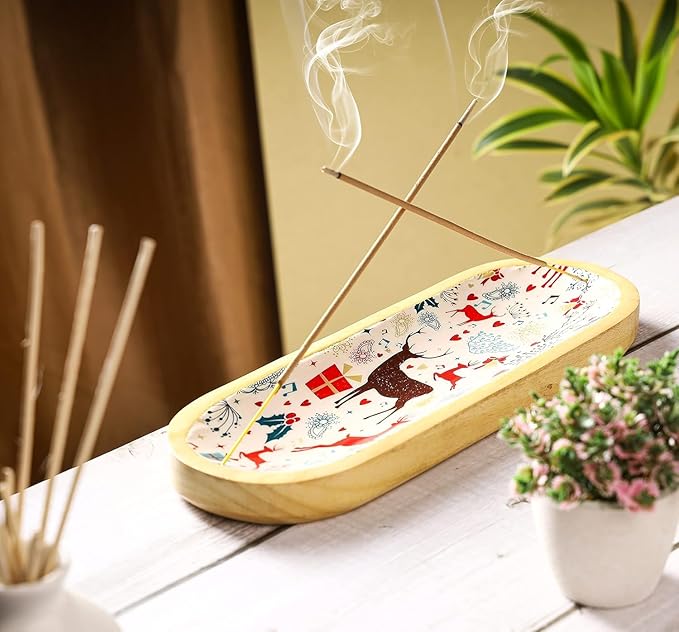 Bless-Church-Frankincense-and-Myrrh 100%-Natural-Handmade-Hand-Dipped Organic-Chemicals-Charcoal-Free Purification-Relaxation-Positivity-Meditation Best-Woods-Scent (25 Sticks(40GM))