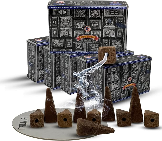 Super Hit Backflow Incense Cones For Waterfall Aromatic Smoke Fountain Haze Falls And Mat Bundle - Pack of 6