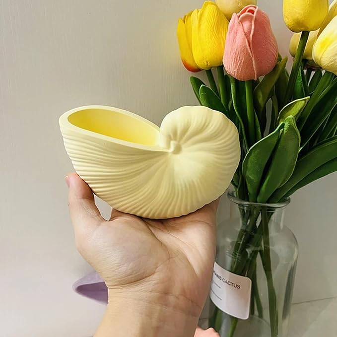 Shell Flower Pot Silicone Mold DIY Conch Candle Jar Jewelry Storage Box Concrete Resin Plaster Mould