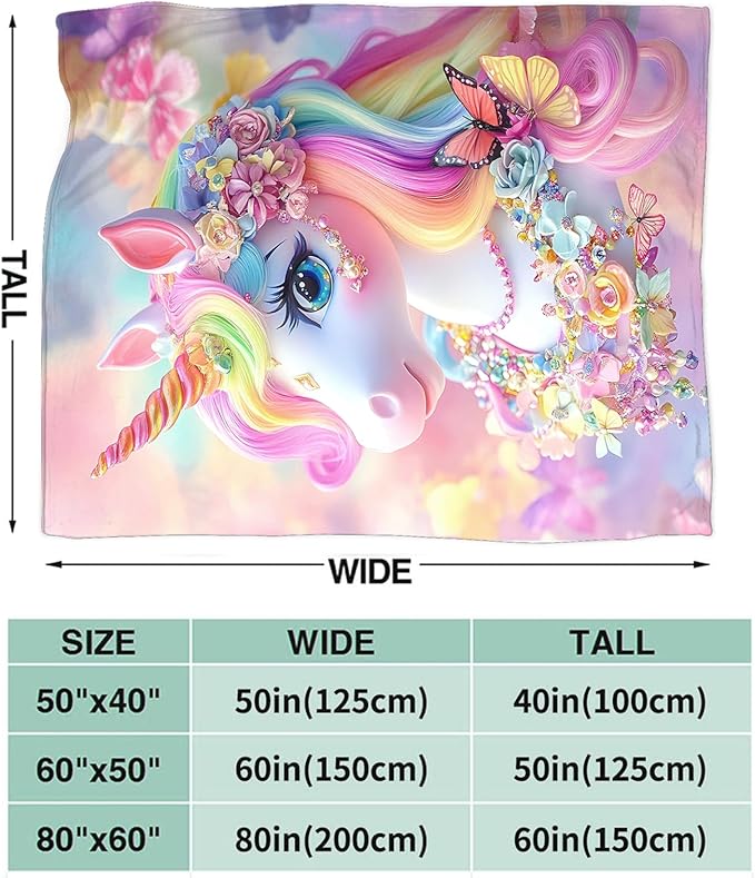 Tijuboni Pink Unicorn Throw Blanket Unicorn Gifts for Girls Women Boys Men Kids Adults Soft Flannel Fleece Blanket for Couch Sofa Bed Home Decor 40"x50"