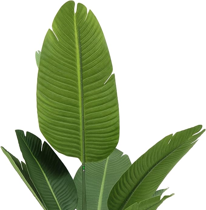 Artificial Travelers Palm Tree 4ft - Faux Tree Nearly Natural Indoor Outdoor, UV-Resistant Tall Artificial Plants, Standing Fake Plant, Bird of Paradise for Home Office Living Room Decor