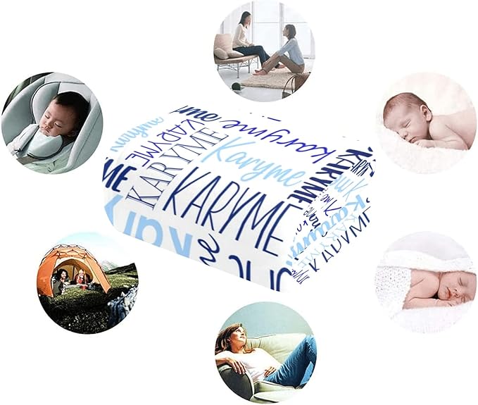 Personalized Blankets with Names Baby Gifts for Girls Boys Custom Soft Fleece and Sherpa Name Blanket for Kids and Adults Birthday for Daughter Son Granddaughter Grandson (White)
