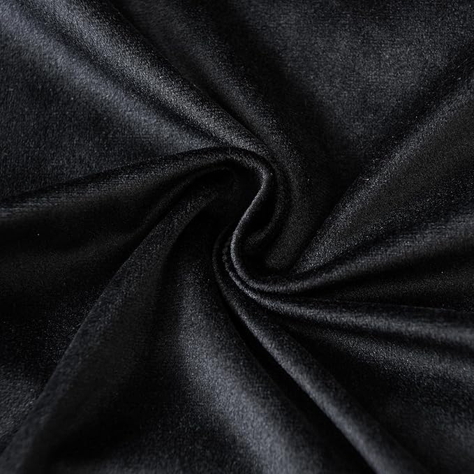 JUSPURBET Black Velvet Pillow Covers Set of 2 14x14 Inch Soft Decorative Pillow Cases for Couch Bed Sofa Zippered Closure Luxurious Velvet Fabric Rich Colors Machine Washable Home Decor