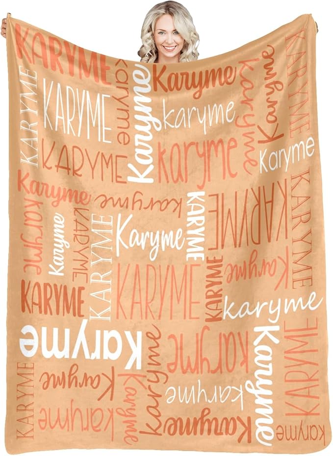 Personalized Name Blanket for Kids and Adult Customized Blanket for Boys Girls Baby Personalized Blanket and Throws Super Soft