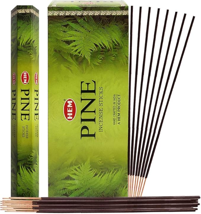 Pine Incense Sticks and Incense Stick Holder Bundle Insence Insense Hem Incense Sticks