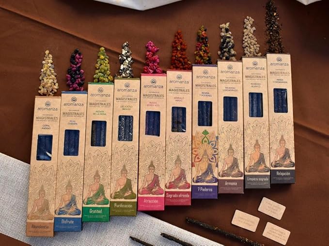 Masterful Incense Sticks 8 u - Jasmine “Relaxation” – Floral & Calming Aromatherapy with Sandalwood, Champa & Neroli – Uplifts Mood. Aromanza