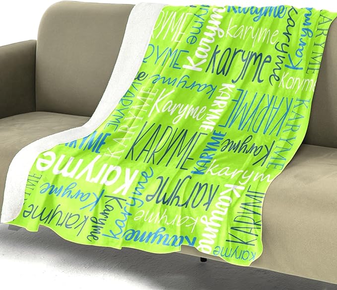 Personalized Name Blanket for Kids and Adult Customized Blanket for Boys Girls Baby Personalized Blanket and Throws Super Soft