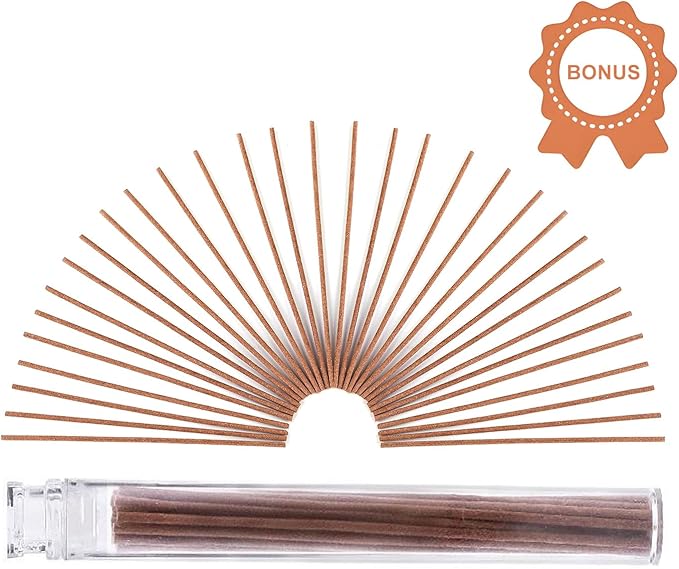 Incense Holder, 2 in 1 for Sticks with Detachable Anti-Ash Flying Incense Burner with Glass Ash Catcher andSticks Organizer Handmade Wooden Tray for Meditation Yoga Room Decor Package
