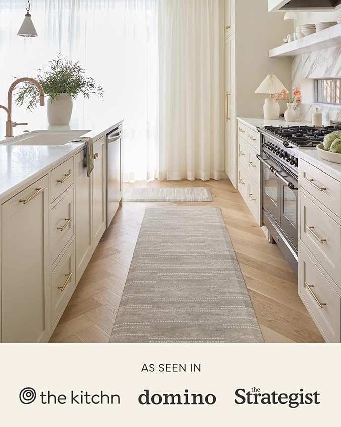 House of Noa Nama Standing Mat – Anti-Fatigue Cushioned Kitchen Mats for Floor | Ergonomic Bounce-Back Foam Kitchen Mats | Anti-Fatigue Mats for Kitchen & Standing | Reese Ash | 22" x 54"